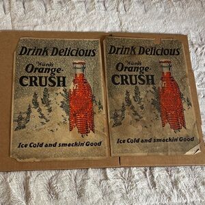 Extremely rare Ward's Orange Crush Vintage Advertising Sign’s from 1924!